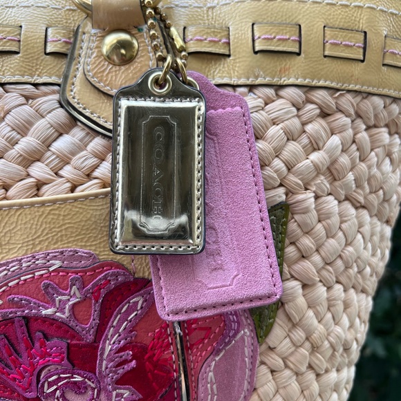 Coach Poppy 2010 Straw Appliqué tote bag - Picture 9 of 12